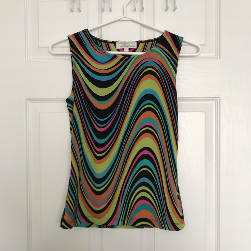 Y2K Beechers Brook for Fairweather Groovy Top S Retro Wavy Festival Rave